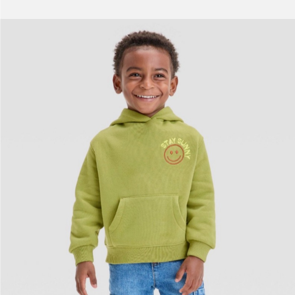 🚨Grayson Green Hoodie with Smiley Design